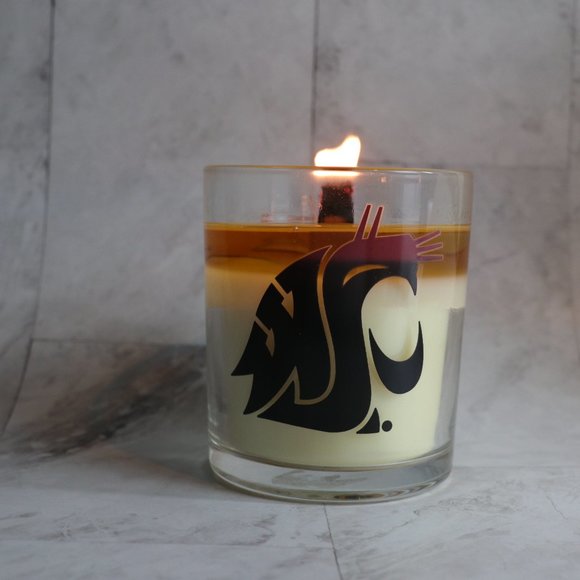Color Changing! WSU Cougars NCAA ThermoH Logo Candle - Sunkiss Unlimited - Picture 4 of 8